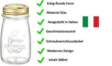 Preview: Joghurtglas | Einkochglas Quattro Stagioni 0,2L - 6 Stück